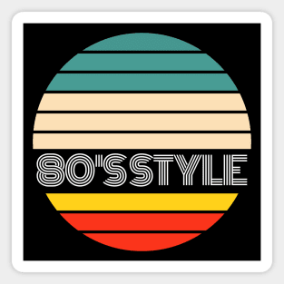 Retro 80’s Style Fashion and Decor (WHITE TEXT) Magnet